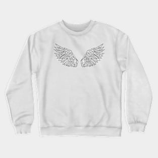 Polygonal Wings on White Background Crewneck Sweatshirt